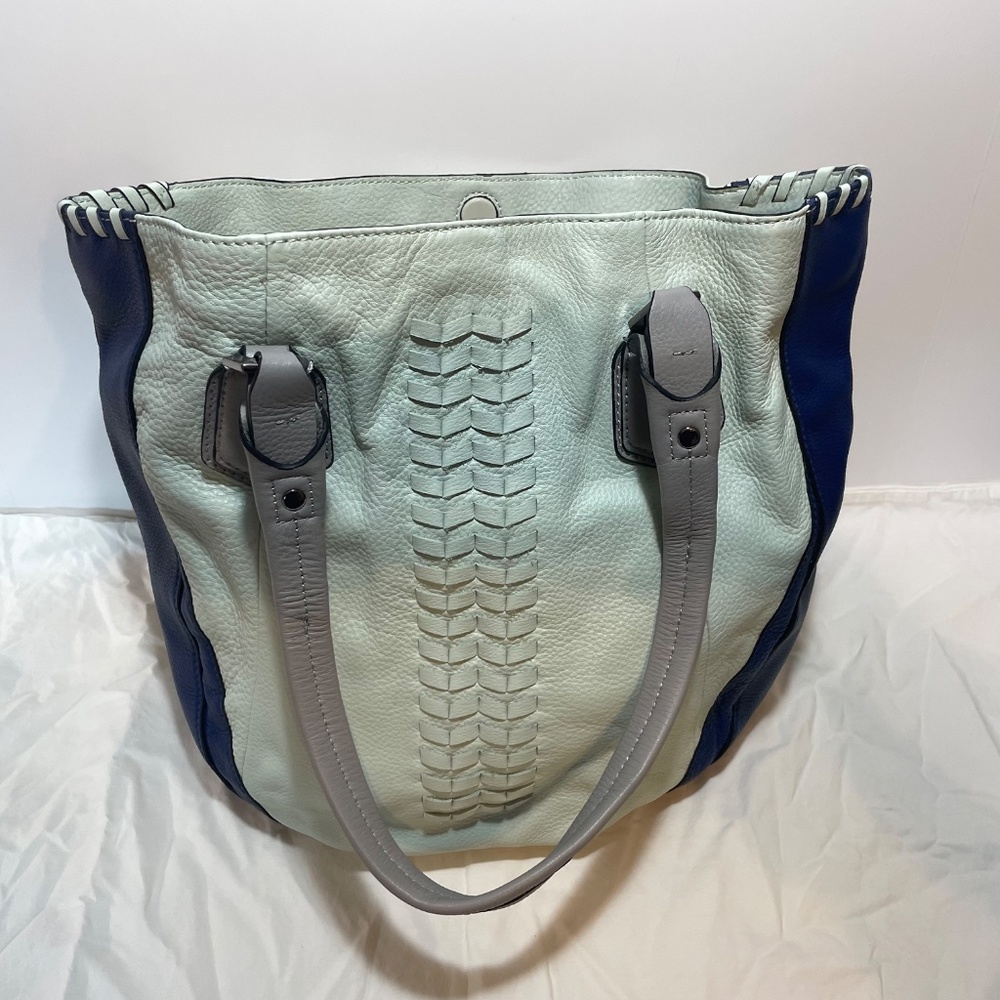 orYANY Leather Hobo Shopper Purse Grey Blue - Picture 3 of 16